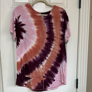 American Eagle Outfitters Tie-Dye Tee - Pink, Orange, and Purple